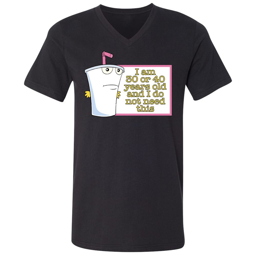 Unisex V-Neck T-Shirt - X66FUA8P - Black - 1