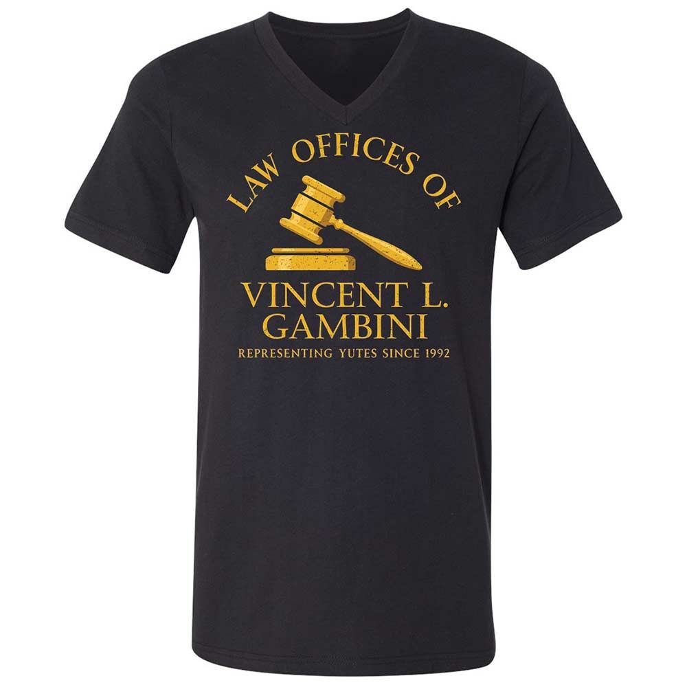 Unisex V-Neck T-Shirt - 7S1UDBRF - Black - 1