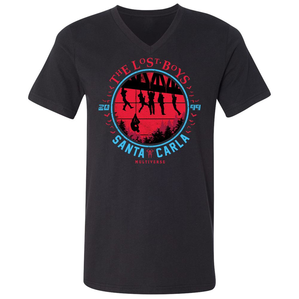 Unisex V-Neck T-Shirt - X2KL9M1C - Black - 1