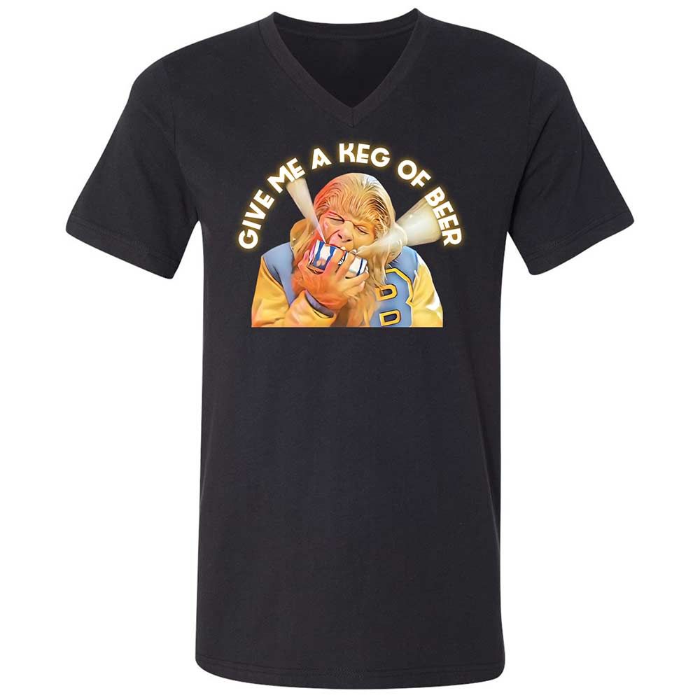 Unisex V-Neck T-Shirt - YBN73GRV - Black - 1