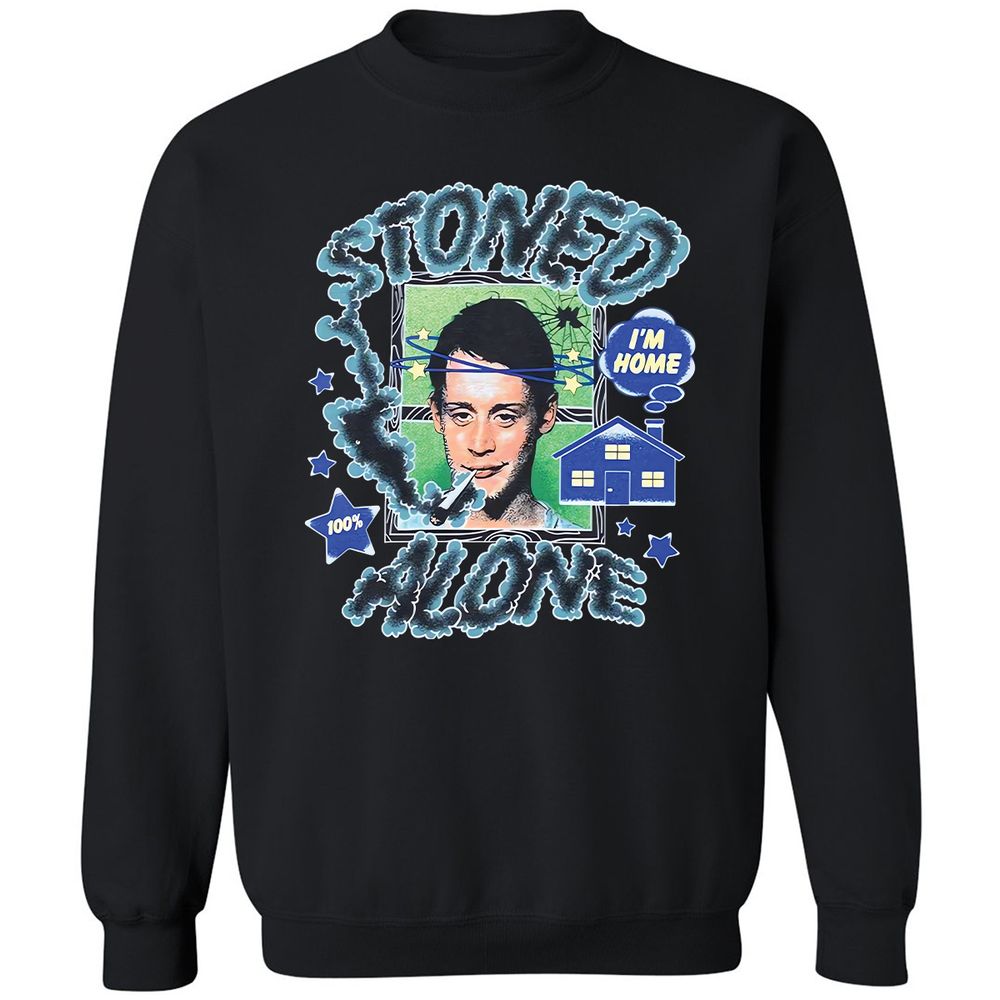 Stoned home alone - Black - 1