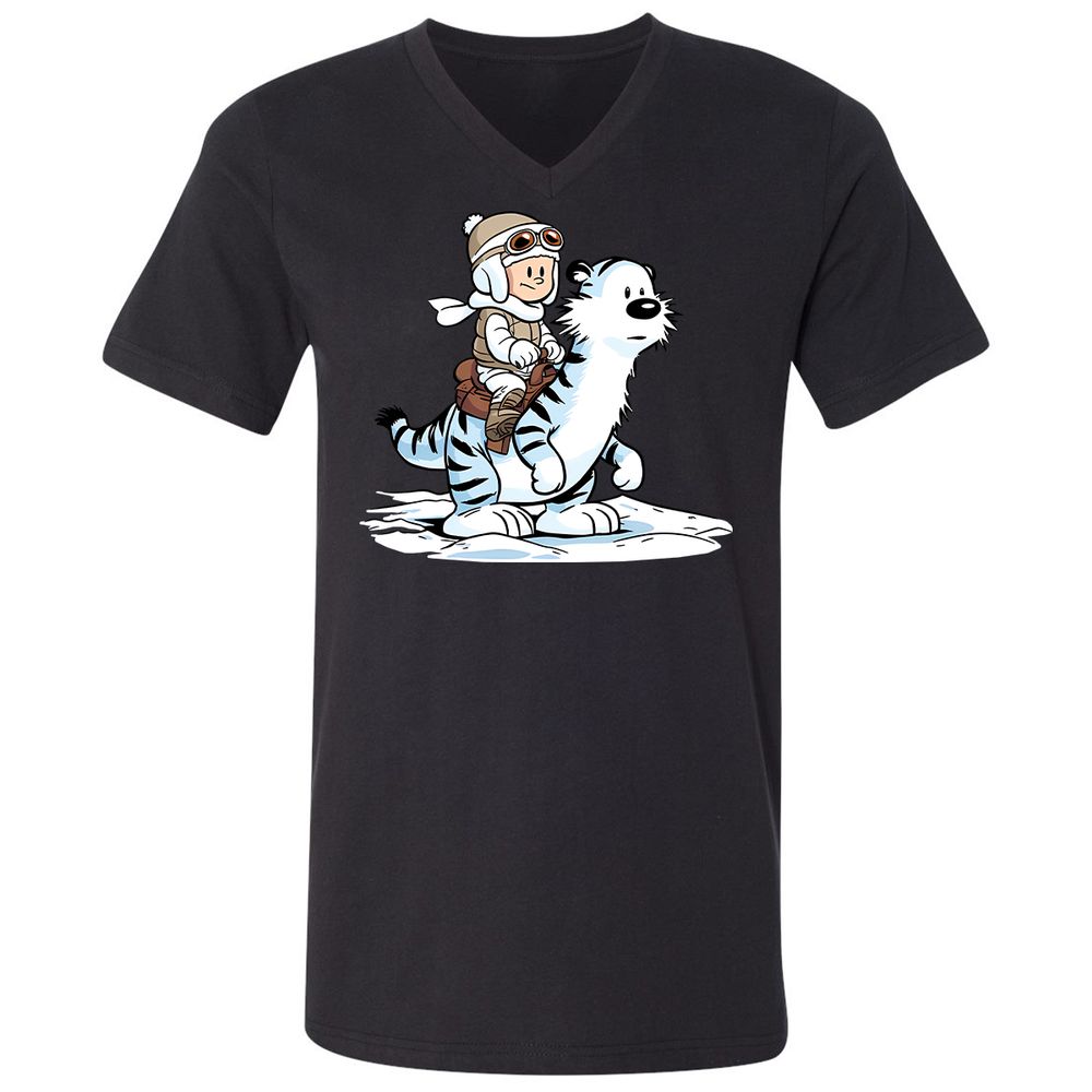 Unisex V-Neck T-Shirt - N8QLFK5G - Black - 1