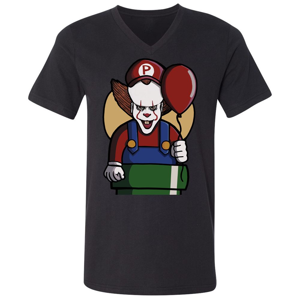 Unisex V-Neck T-Shirt - 1C2U4VSR - Black - 1