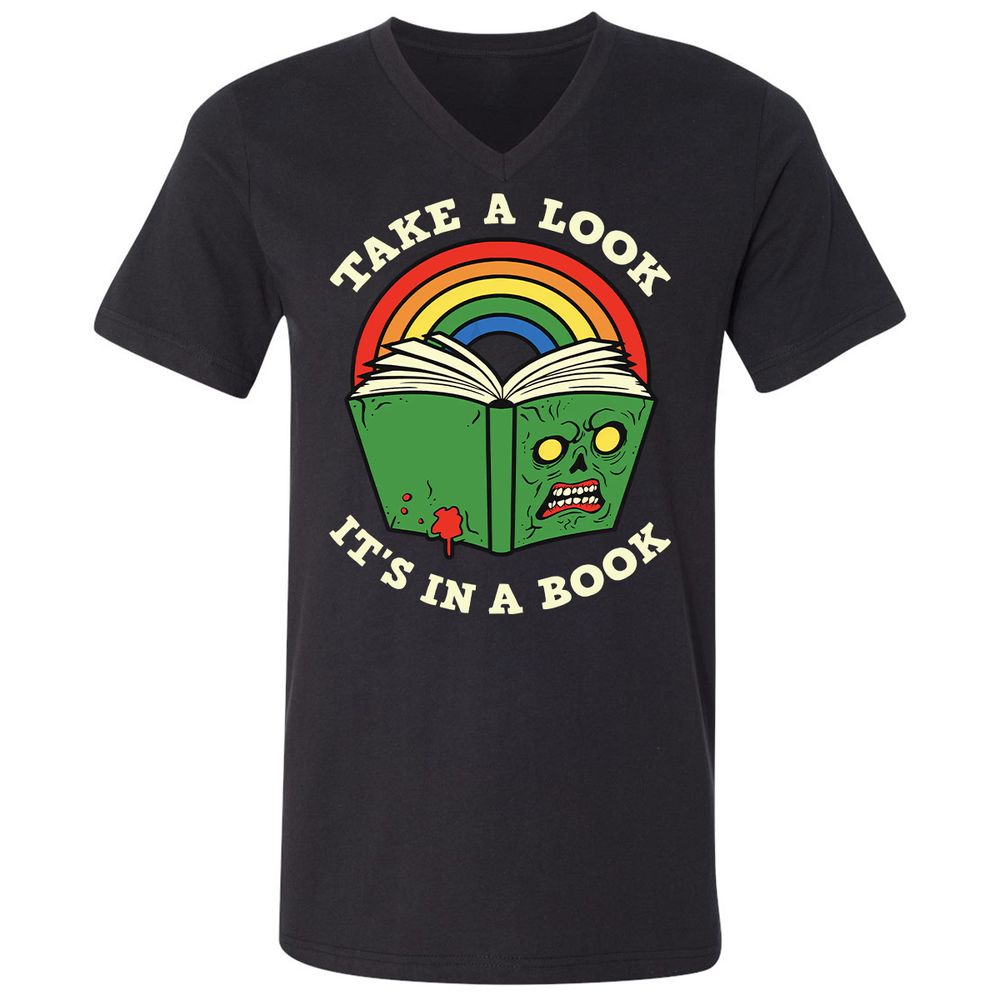 Unisex V-Neck T-Shirt - AUUPXWPF - Black - 1