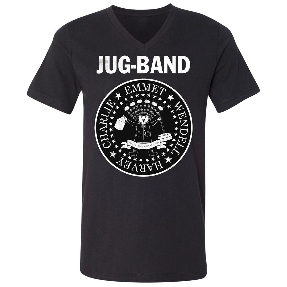Unisex V-Neck T-Shirt - VHY3TU7U - Black - 1