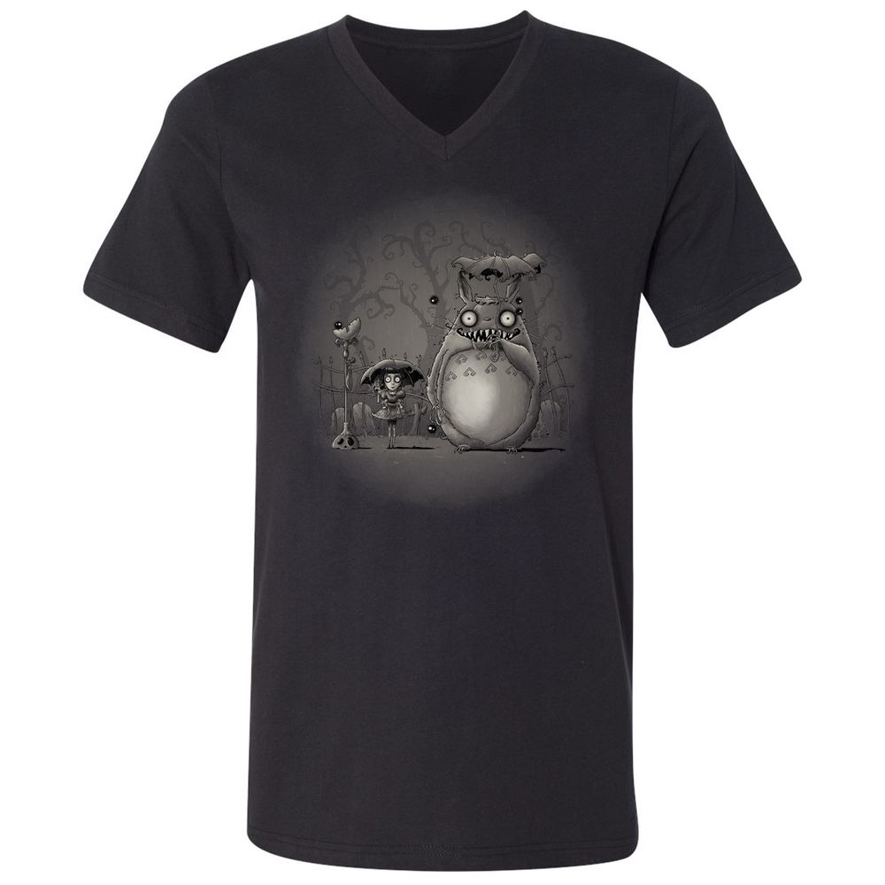 Unisex V-Neck T-Shirt - LVEWHV67 - Black - 1