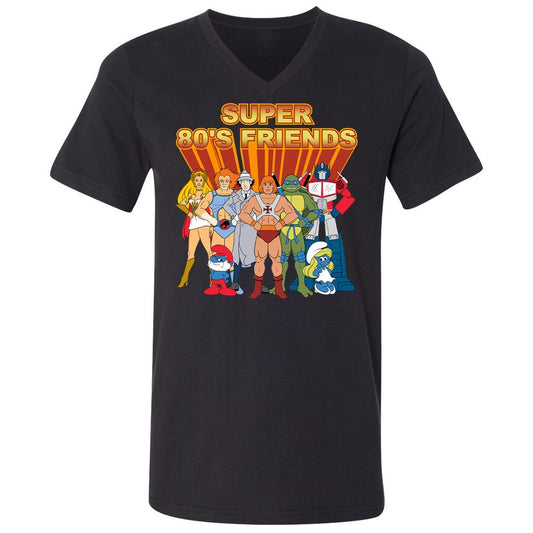 Unisex V-Neck T-Shirt - LXBDKXS9 - Black - 1