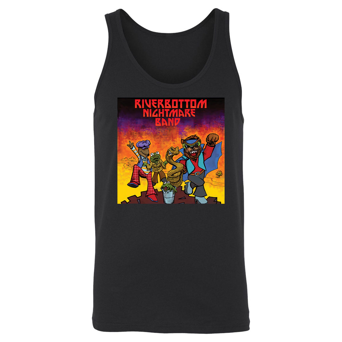 Unisex Jersey Tank - C973VP3C - Black - 1
