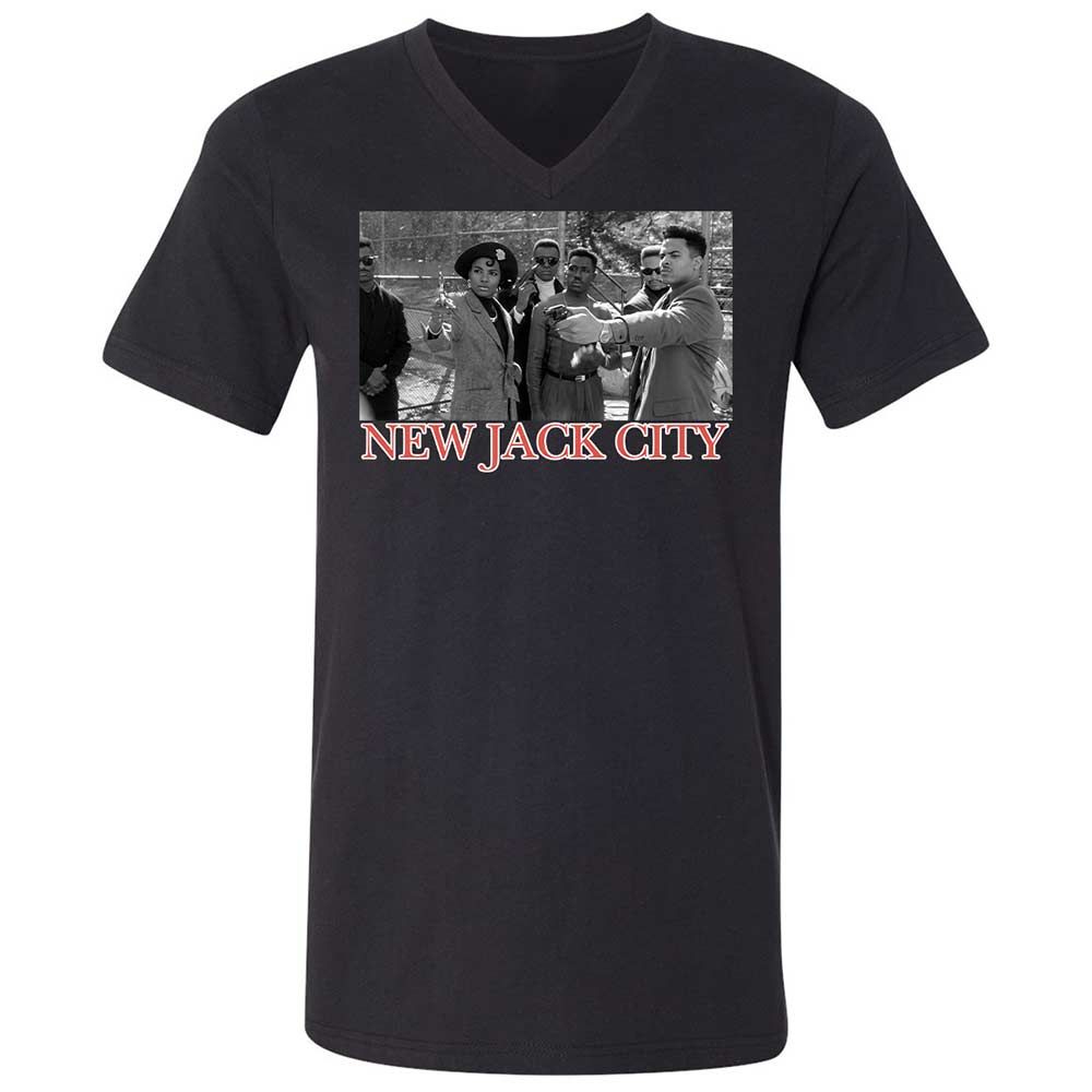 Unisex V-Neck T-Shirt - 27NNY9HS - Black - 1