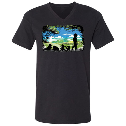 Unisex V-Neck T-Shirt - 1YN83KKR - Black - 1