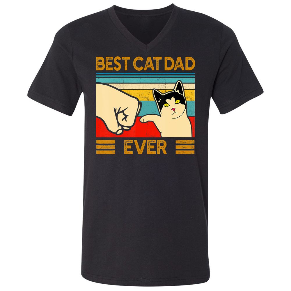 Unisex V-Neck T-Shirt - 52F8KP6W - Black - 1