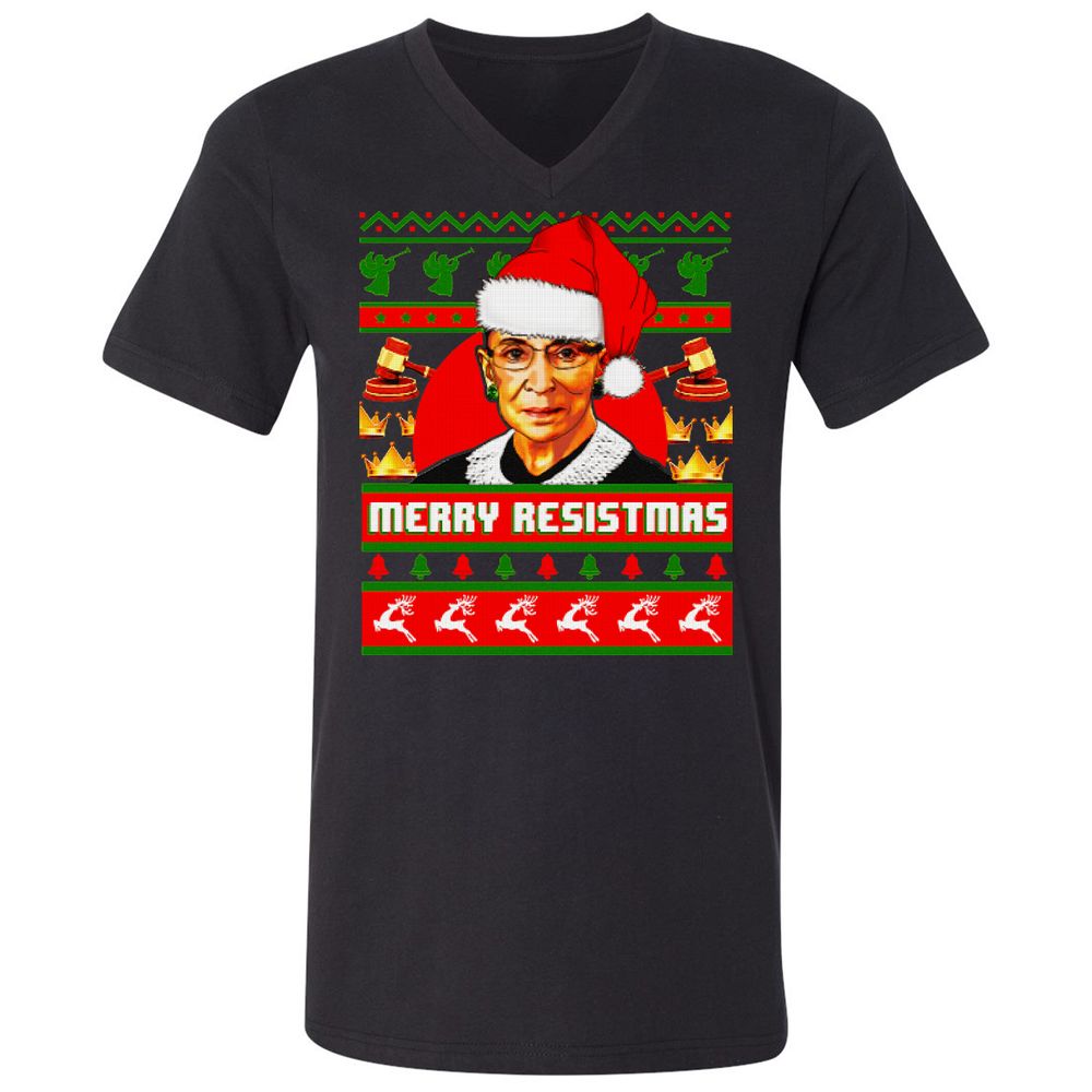 Unisex V-Neck T-Shirt - YK7P8ZFS - Black - 1