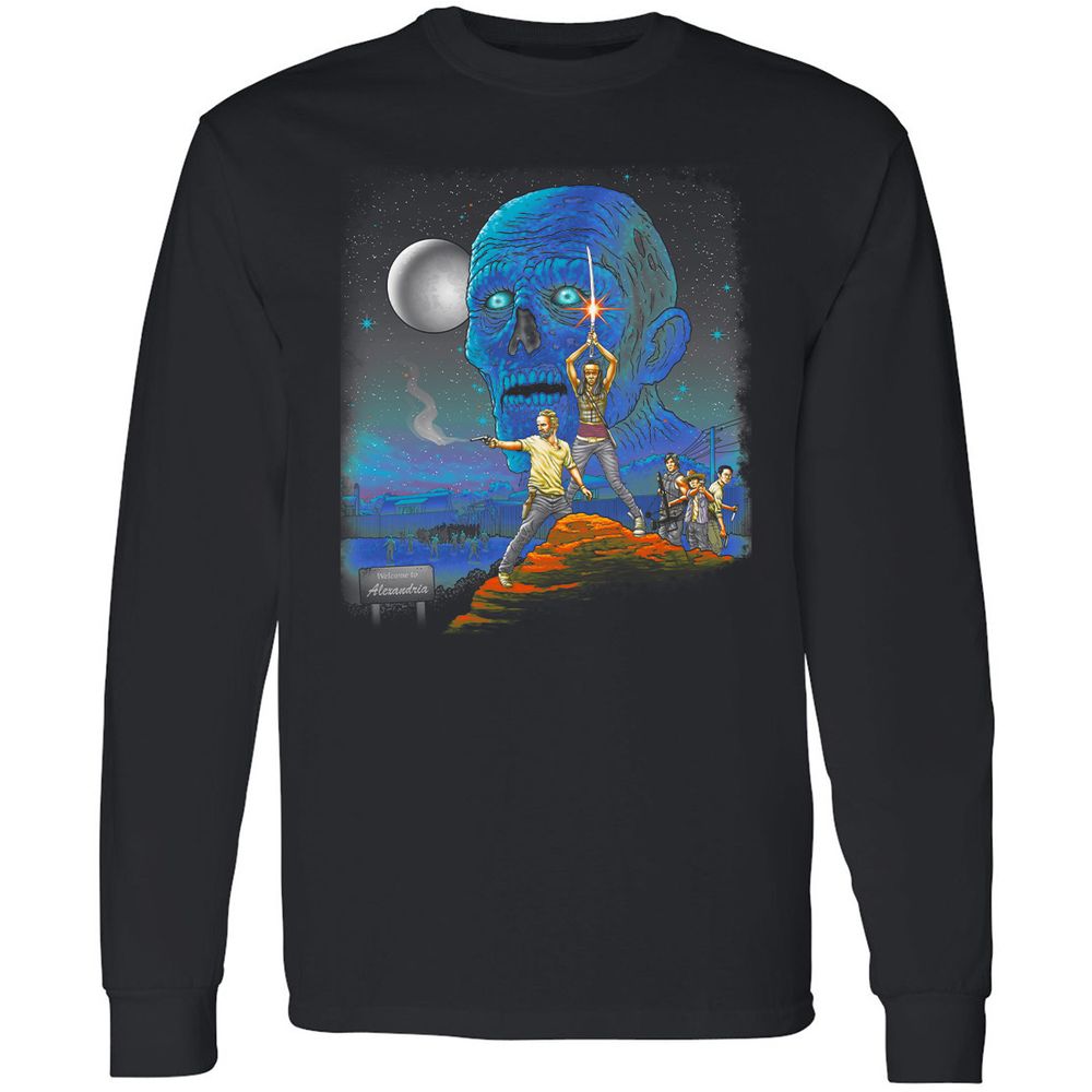 Long Sleeve T-Shirt - TAJ5E98Q - Black - 1