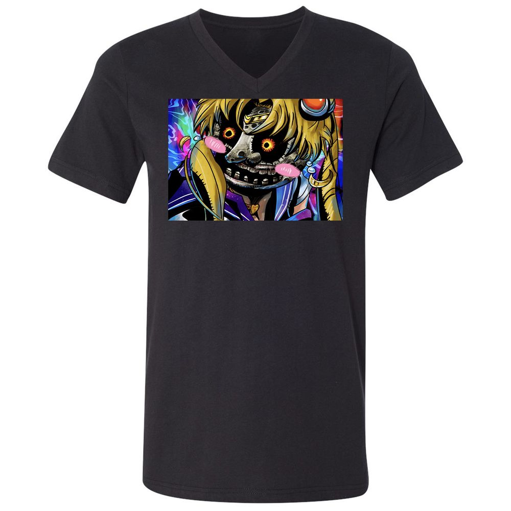 Unisex V-Neck T-Shirt - AP63H629 - Black - 1