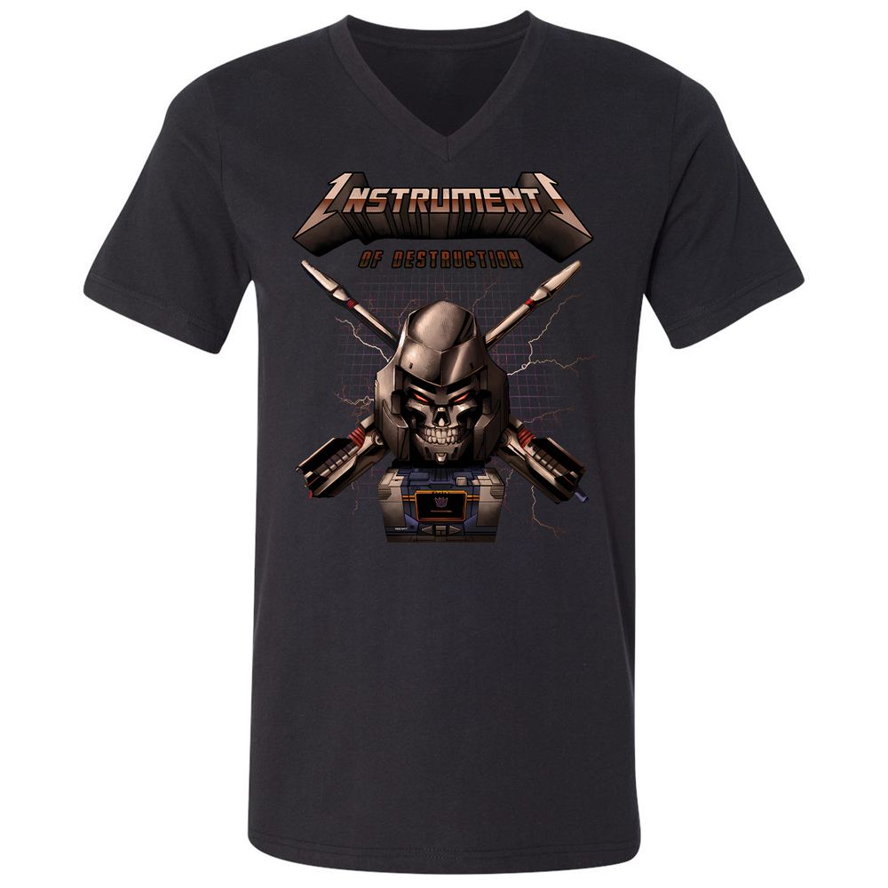 Unisex V-Neck T-Shirt - GJEAQVJM - Black - 1