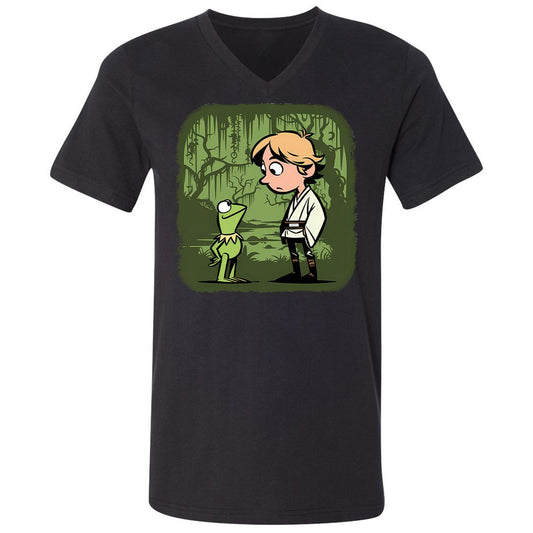 Unisex V-Neck T-Shirt - YAJJN23Z - Black - 1