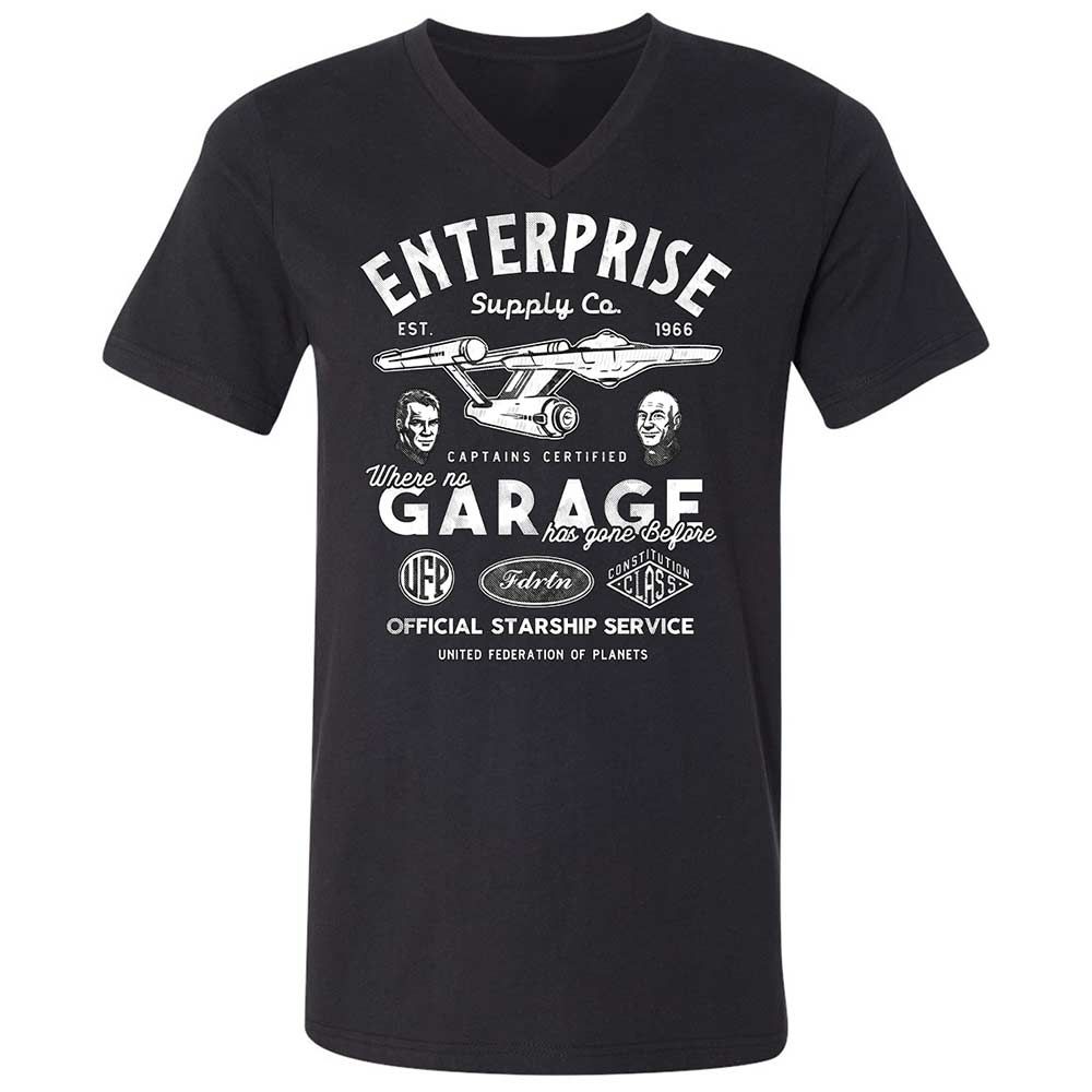 Unisex V-Neck T-Shirt - SWN6W8C2 - Black - 1