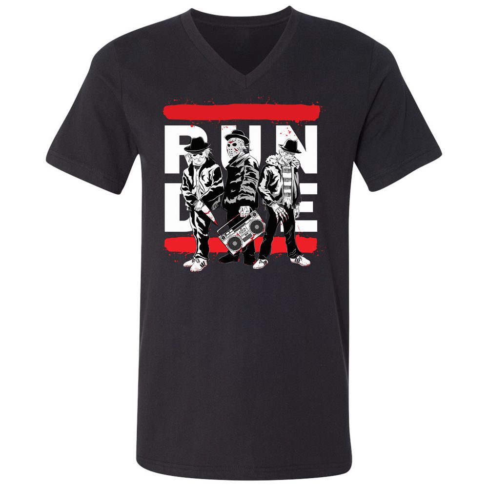 Unisex V-Neck T-Shirt - K5S81PRX - Black - 1