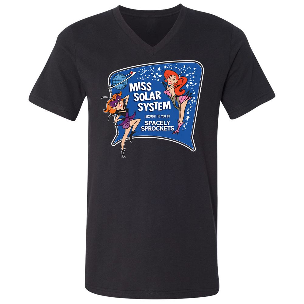 Unisex V-Neck T-Shirt - 53KA71NW - Black - 1