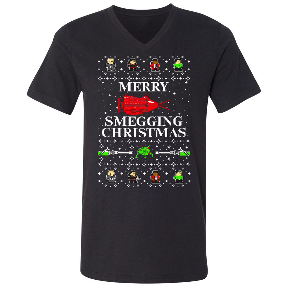 Unisex V-Neck T-Shirt - SM25S38G - Black - 1