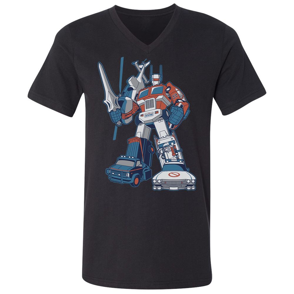 Unisex V-Neck T-Shirt - 7VBWGJM2 - Black - 1