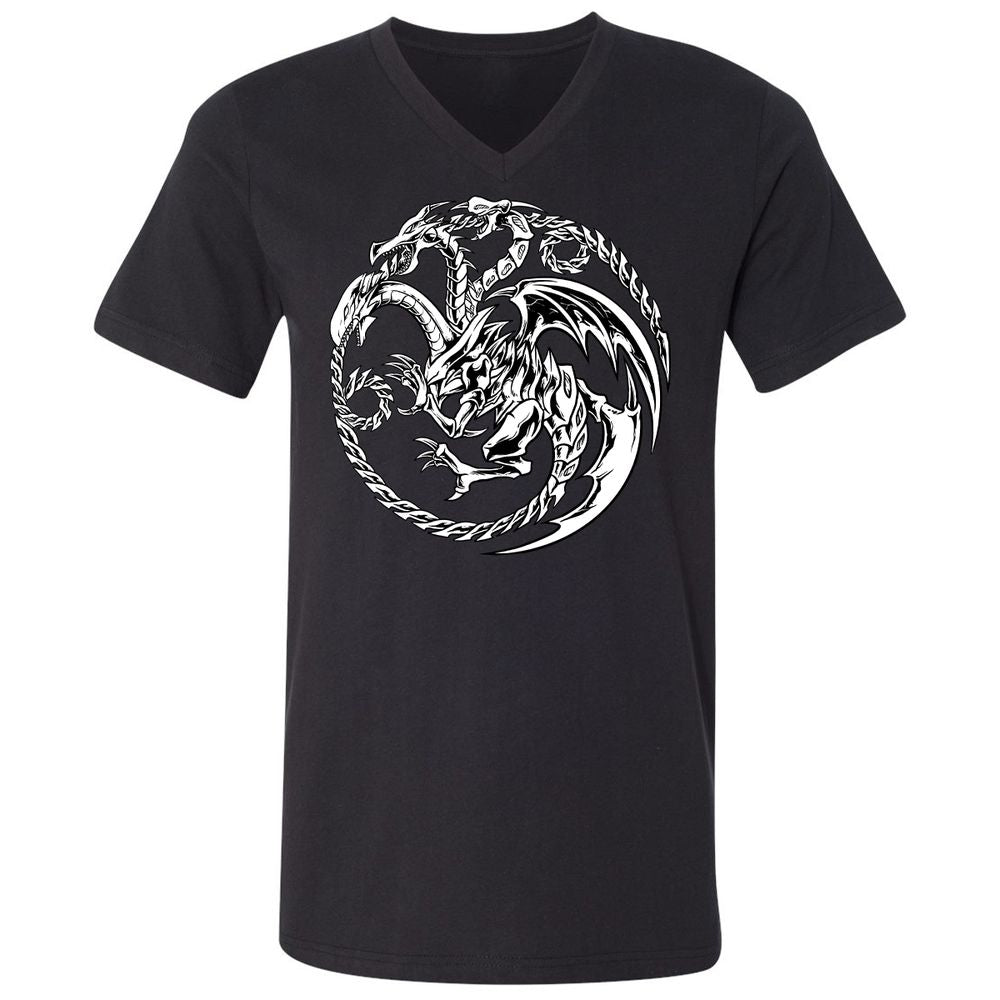 Unisex V-Neck T-Shirt - M55WX51L - Black - 1