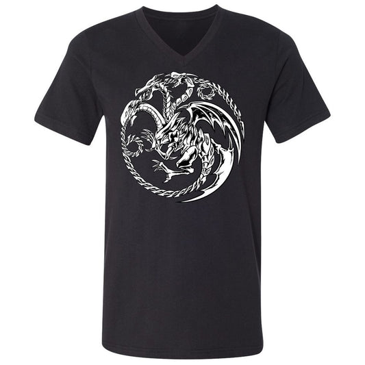 Unisex V-Neck T-Shirt - M55WX51L - Black - 1