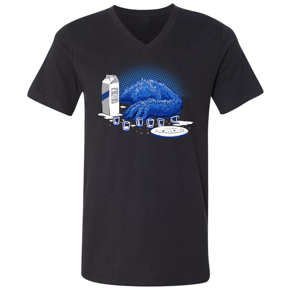 Unisex V-Neck T-Shirt - LJFVAHP8 - Black - 1