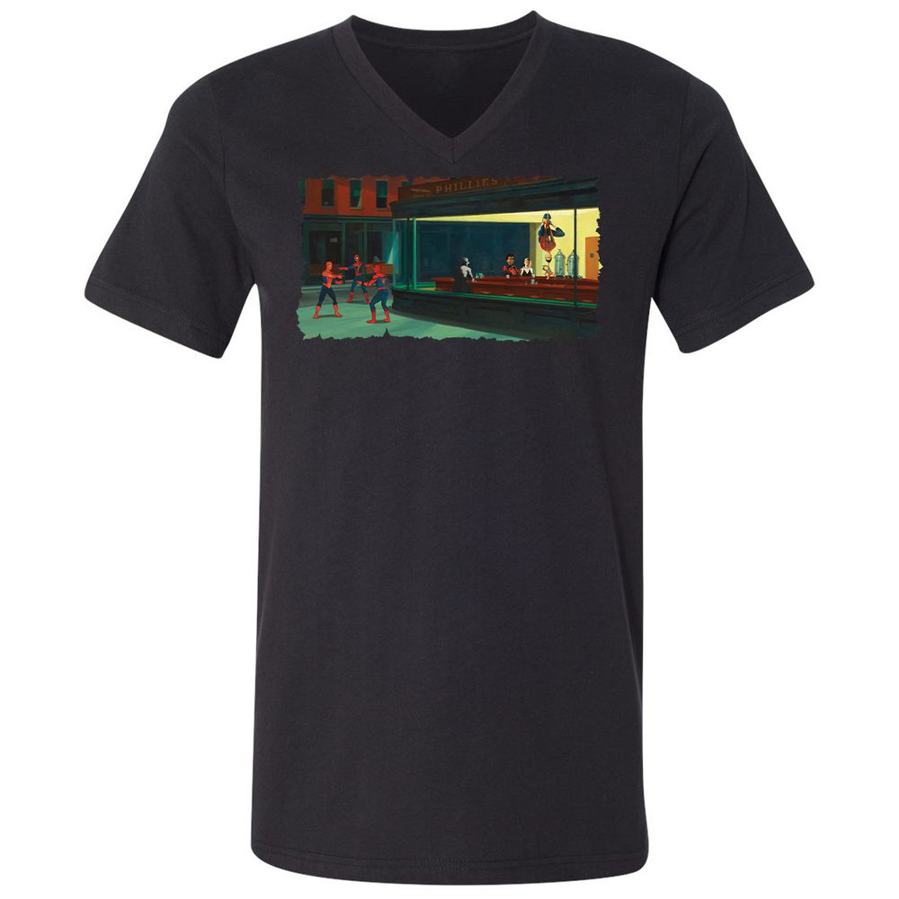 Unisex V-Neck T-Shirt - 7KHMLFJZ - Black - 1