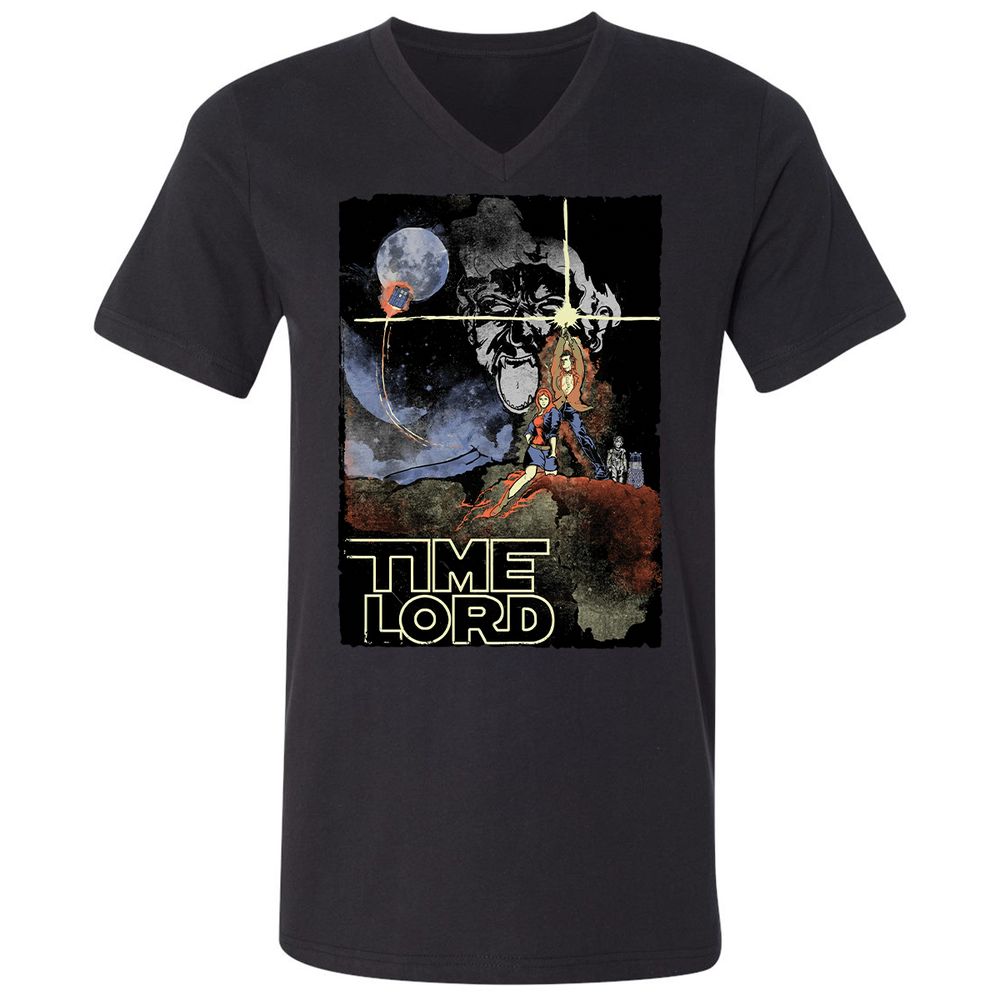 Unisex V-Neck T-Shirt - YR427ZBU - Black - 1