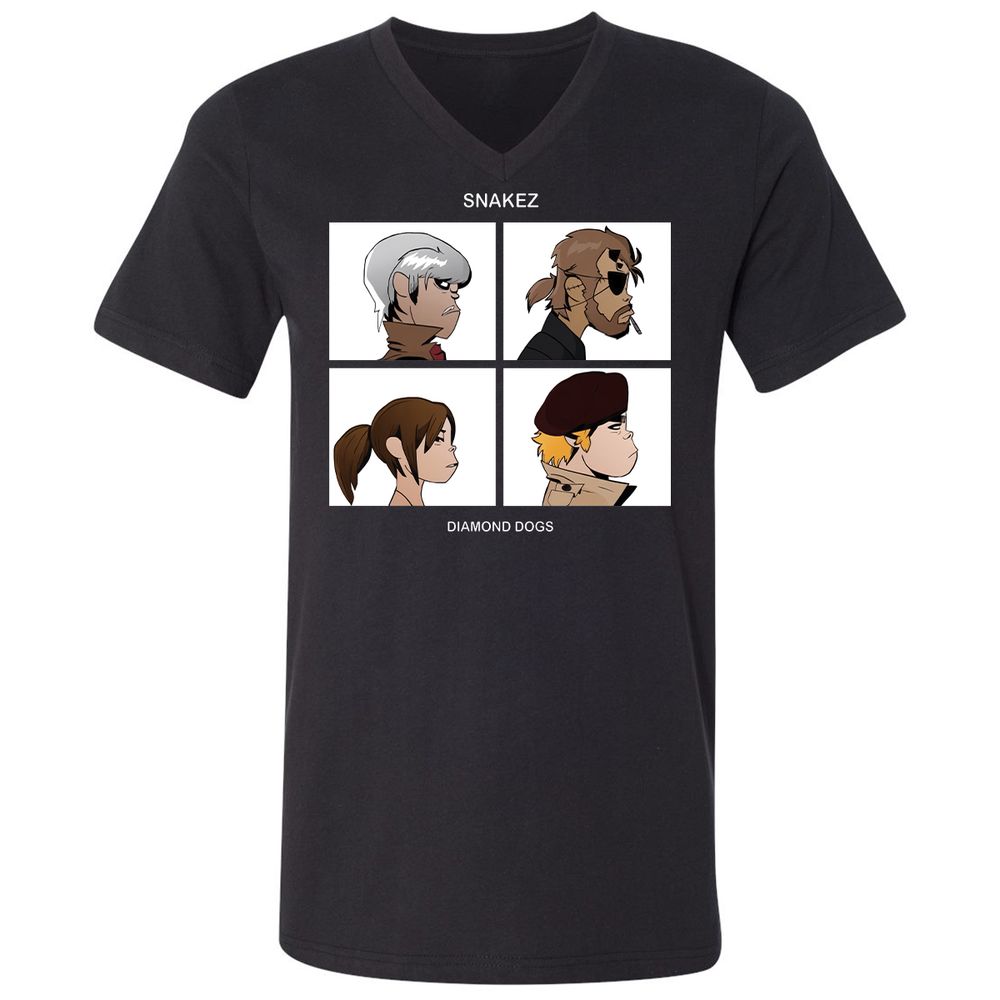 Unisex V-Neck T-Shirt - WNNAP6TC - Black - 1