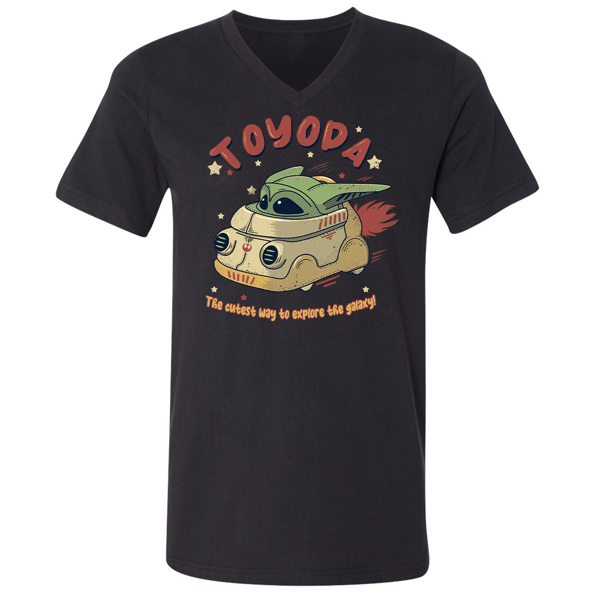 Unisex V-Neck T-Shirt - NYPMNUGJ - Black - 1