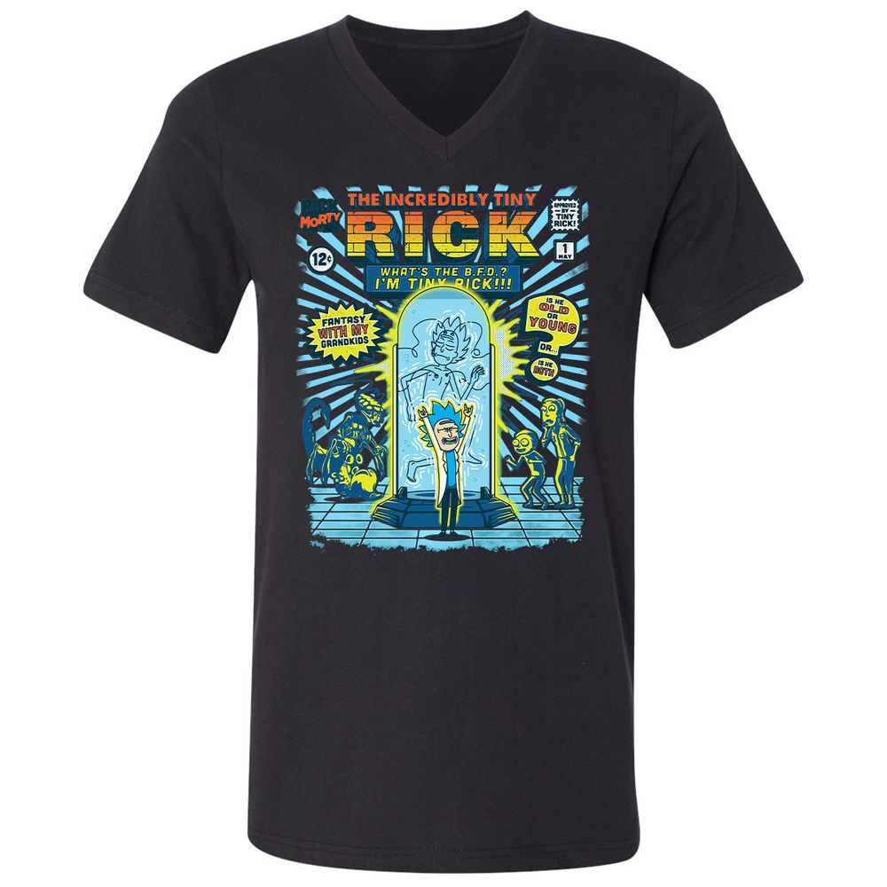 Unisex V-Neck T-Shirt - 9L8N3ESZ - Black - 1