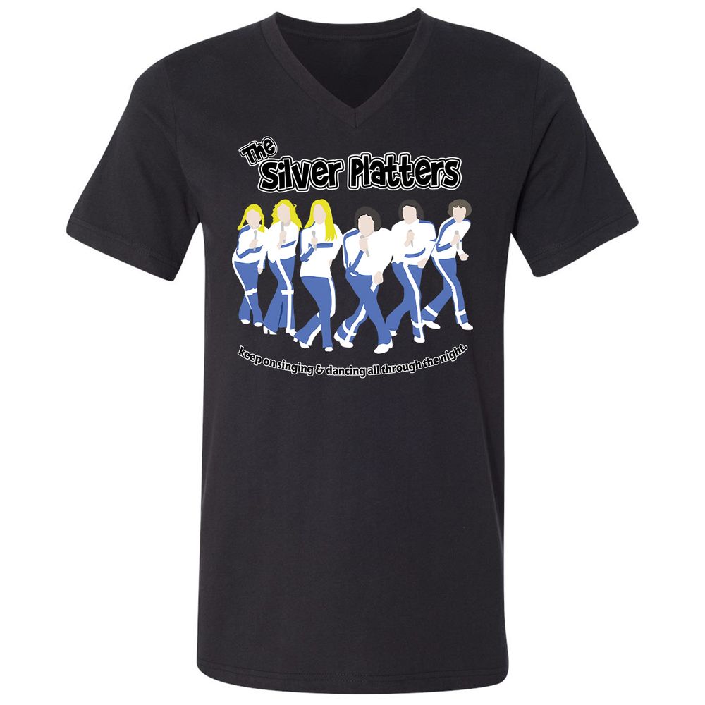 Unisex V-Neck T-Shirt - 7H1R996X - Black - 1