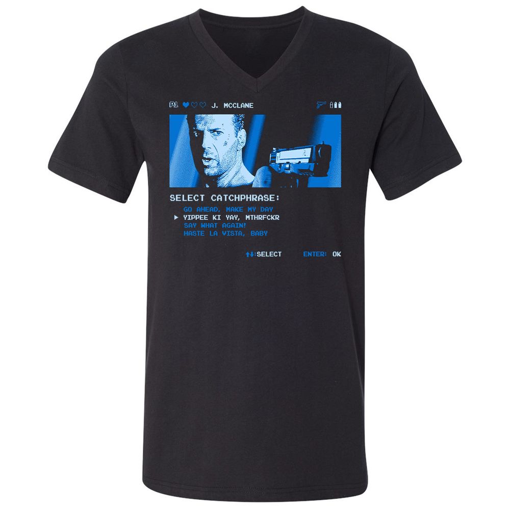 Unisex V-Neck T-Shirt - CVTMSV59 - Black - 1