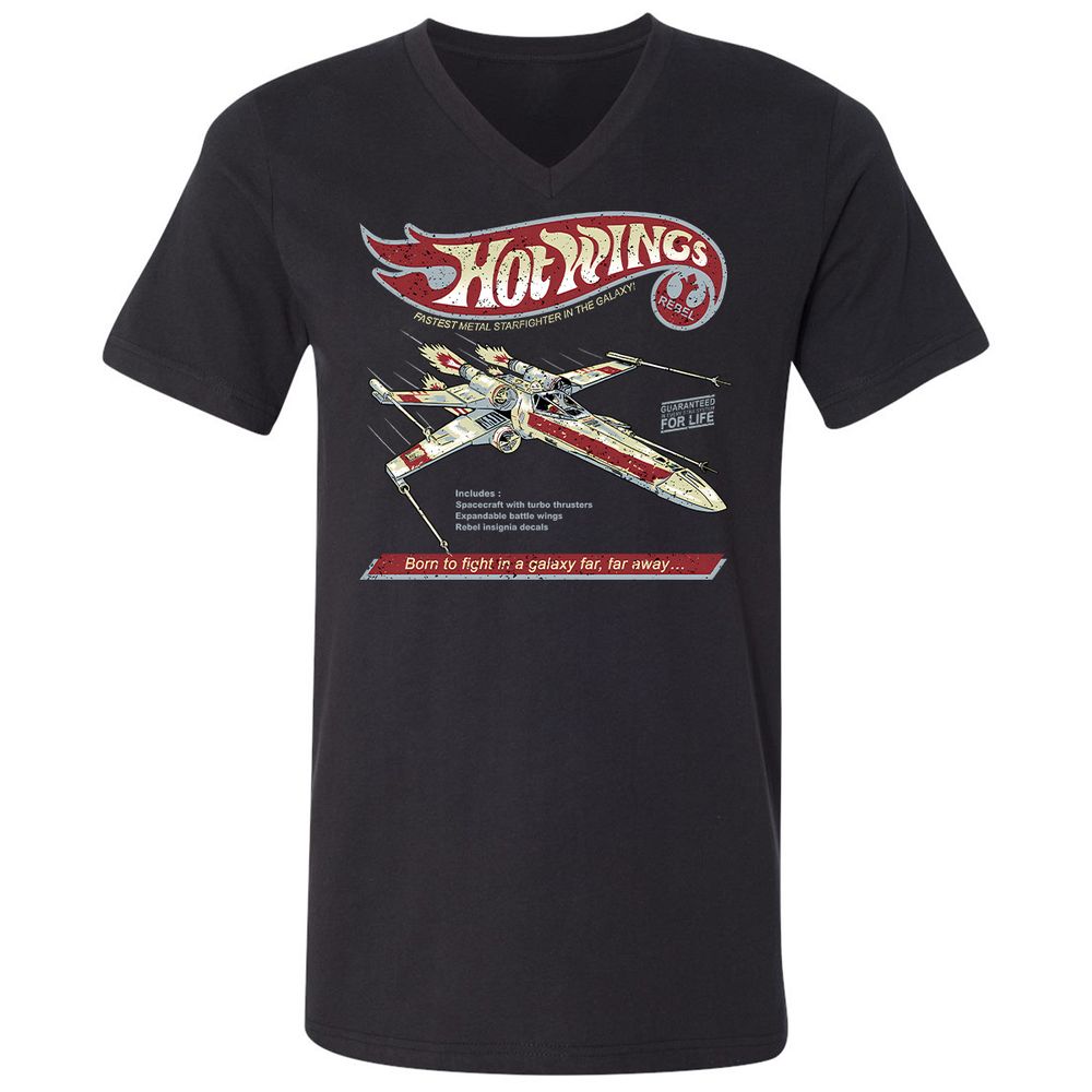 Unisex V-Neck T-Shirt - Y9KK1TAH - Black - 1