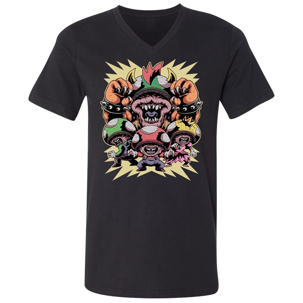 Unisex V-Neck T-Shirt - 65GG824J - Black - 1