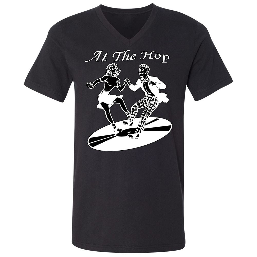 Unisex V-Neck T-Shirt - 8HMCLXW9 - Black - 1
