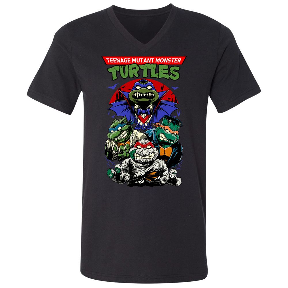 Unisex V-Neck T-Shirt - R6G7N8AT - Black - 1