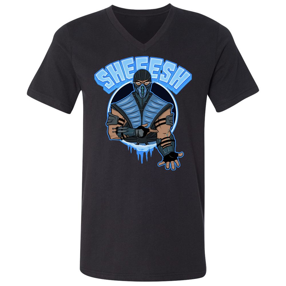 Unisex V-Neck T-Shirt - 6R4MV69P - Black - 1