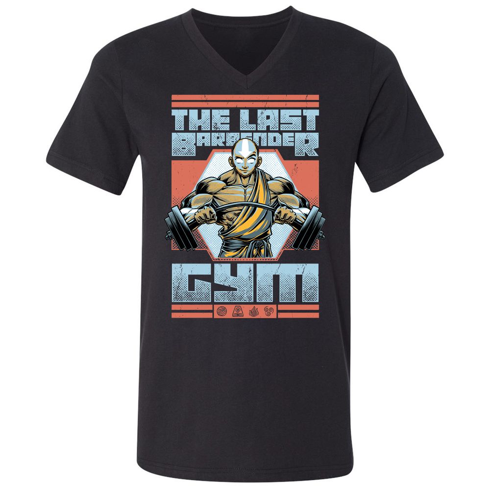 Unisex V-Neck T-Shirt - 7KTVVXB3 - Black - 1