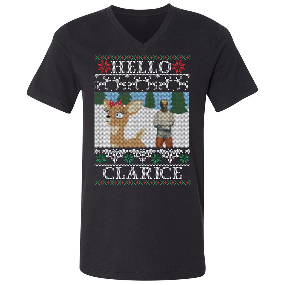 Unisex V-Neck T-Shirt - CLJSDPDF - Black - 1