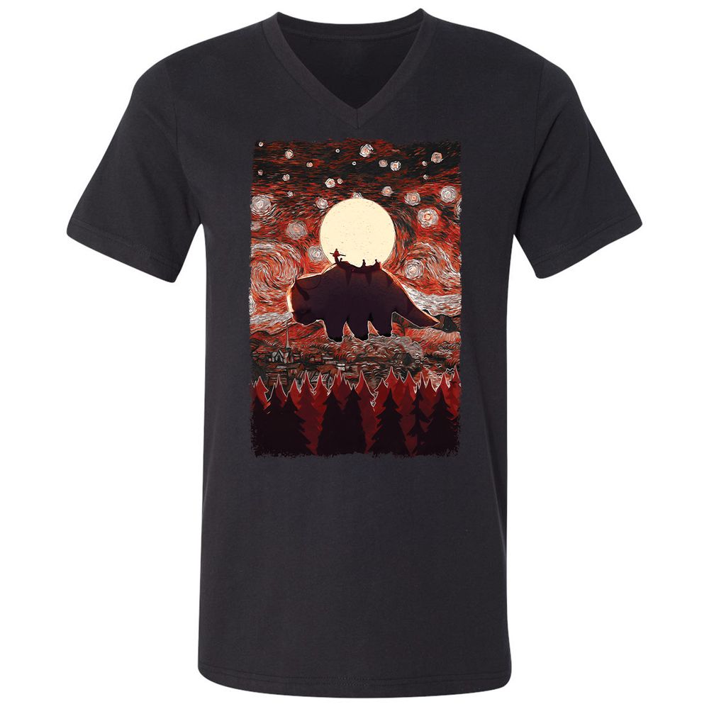 Unisex V-Neck T-Shirt - TG73CHSD - Black - 1