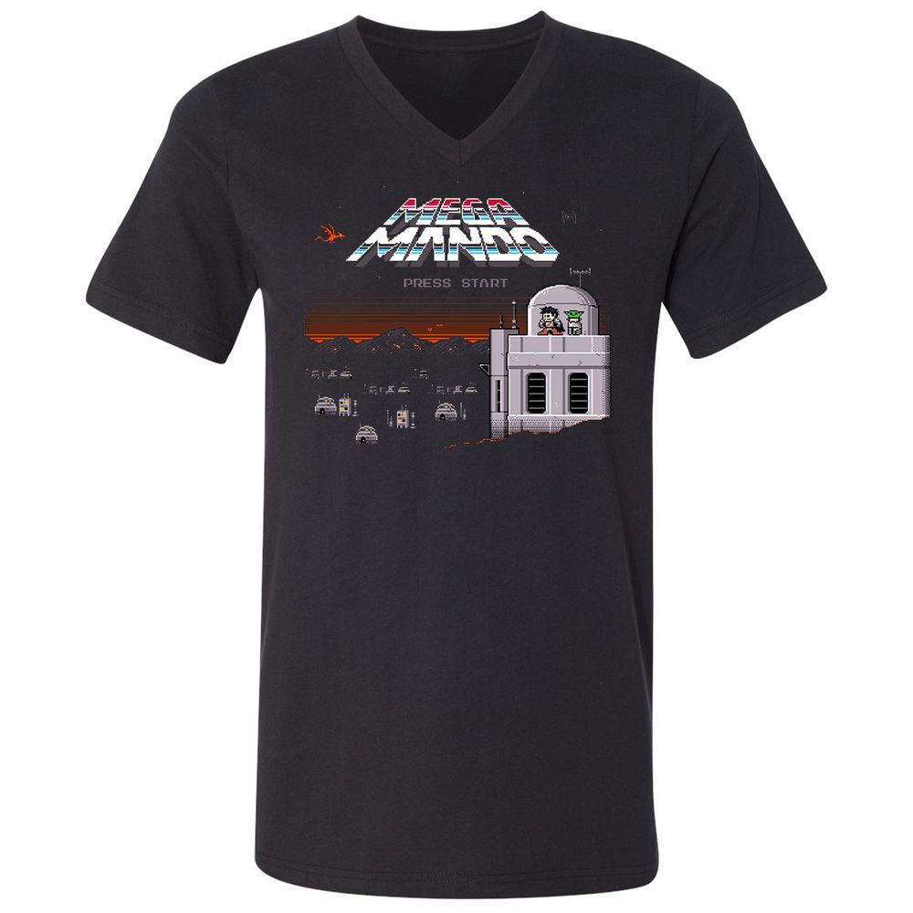 Unisex V-Neck T-Shirt - JPZV85MJ - Black - 1