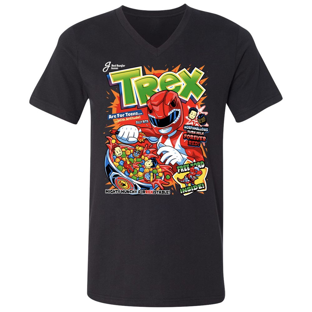 Unisex V-Neck T-Shirt - DKPFYQMS - Black - 1