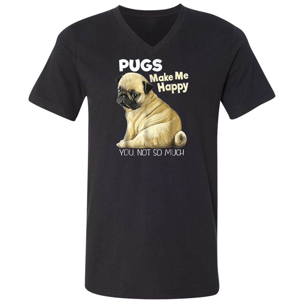 Unisex V-Neck T-Shirt - 23DFX8YW - Black - 1