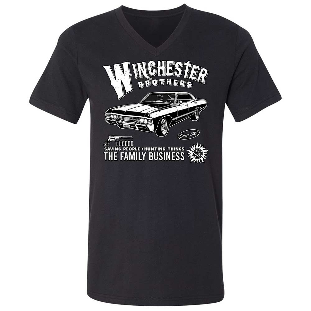 Unisex V-Neck T-Shirt - KAM13VLA - Black - 1