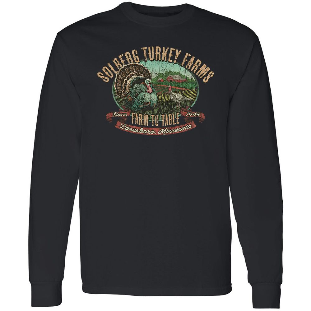 Vintage Turkey Farm Thanksgiving - Black - 1