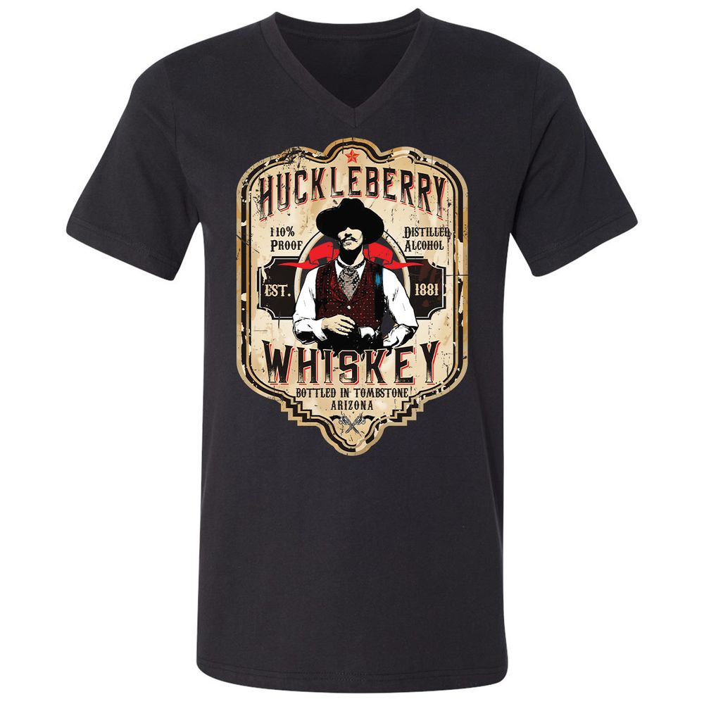 Unisex V-Neck T-Shirt - 2D9RNFH2 - Black - 1