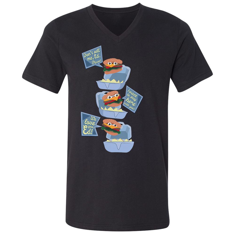 Unisex V-Neck T-Shirt - Z7P2HVQ4 - Black - 1